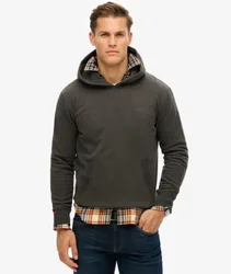 Superdry Herren Leicht Aufgerautes Essential Logo Hoodie Schwarz - Größe: S