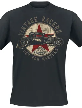 Rockabilly T-Shirt - Vintage Racers - S bis 4XL - für Männer - Größe XXL - schwarz - Männer - male - Gasoline Bandit - FashionsVida