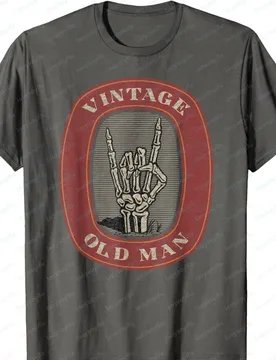 Funny Old Man Guy Vintage Graphic Skeleton Hand T-Shirt Men Clothing Graphic T Shirts Oversized T Shirt Harajuku Oversized Shirt - Aliexpress - FashionsVida