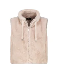 Gilet en fausse fourrure beige 40