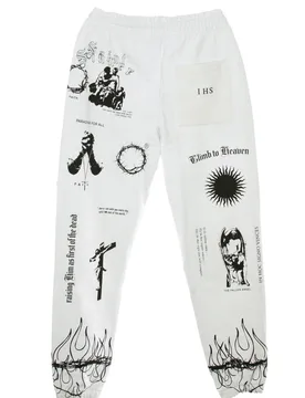 Pantalone Tuta Leggero Uomo Manifesto White - IHS - FashionsVida