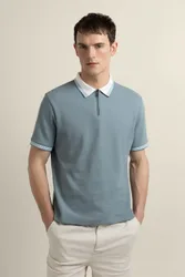 Nilsson Mens Contrast Rib Polo Shirt