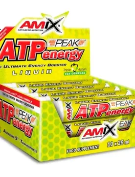 Scatola Di Bevanda Energetica Monodose Atp Vials Limone 25ml 10 Unità Yellow - Amix - FashionsVida