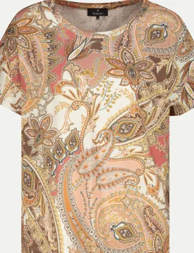 T-Shirt mit Paisleymuster Mehrfarbig 42 - monari - FashionsVida