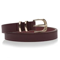 Ceinture Bordeaux en cuir bordeaux 95cm