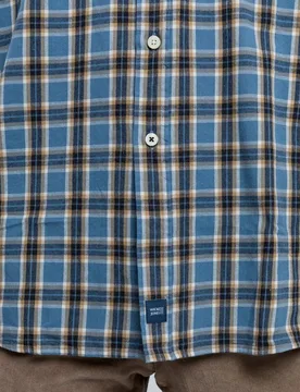 Camisa casual algodón de hombre soft slim en grilla en - Wickett Jones - FashionsVida