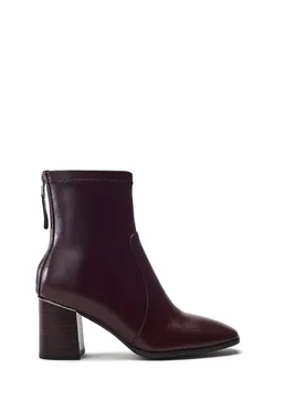 Womens Petras Burgundy Boots Faux Leather - Size Eu 41 - Moda in Pelle - FashionsVida
