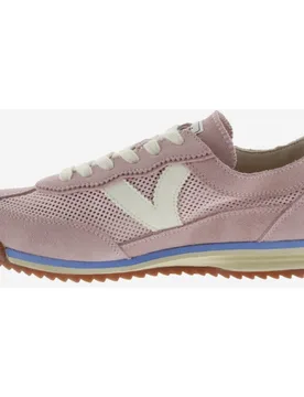 Zapatillas deportivas unisex de rejilla con piezas de serraje al tono y suela en sierra - Victoria - FashionsVida