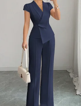 Conjunto de 2 piezas para mujer, blusa de estilo francés romántico siciliano elegante casual para primavera/otoño/invierno, ideal para ir al trabaj - Shein - FashionsVida