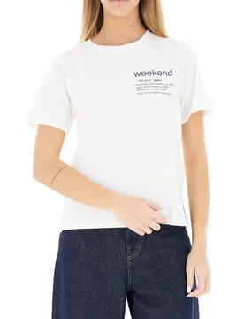 T-shirt girocollo BIANCO L - WEEKEND MAX MARA - FashionsVida