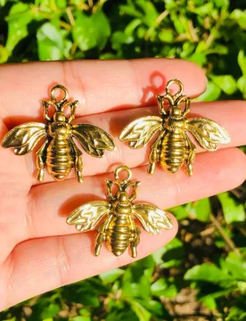 Pcs Vintage Gold Color Bee Charms for Women Jewelry Making Bling Paved Pendants Bracelet Necklace Girl Bangle Earring Accessory - Aliexpress - FashionsVida