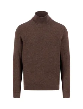 Maglione A Collo Alto 1509716 Dark Chocolate 2XL - Fynch Hatton - FashionsVida