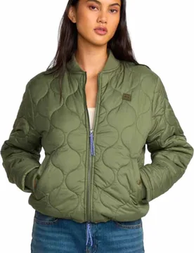 Veste courte matelassée - Cliffs Bomber W Treehugger - Taille S - Kaki - Billabong - FashionsVida