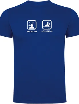 Problem Solution Swim Short Sleeve T-shirt Royal Blue L Men - Kruskis - FashionsVida