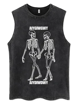 System of A Down Lonely Day Skeleton Vintage Washed Tank Tops Men Classic 90s Rock Alternative Metal Sleeveless Vests T-shirts - Aliexpress - FashionsVida