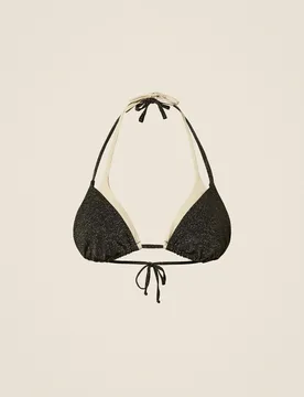 Haut de maillot de bain triangle bicolore avec lurex - TWINSET - FashionsVida