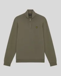 Men's Cotton Loopback 1/4 Zip Sweatshirt Khaki Ash