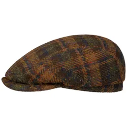 Terrick Driver Flat Cap by - brown-mottled - Size: 57 cm