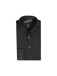 Jerseyhemd Slim Fit schwarz 37 herren