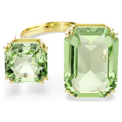 Anello aperto Millenia, Taglio ottagonale, Verde, Finitura oro 18K 55