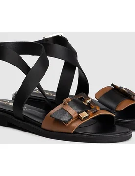 Sandalias planas de mujer en piel - Dansi - FashionsVida