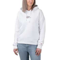 Boxy Essential Logo Hoodie White XS Damen