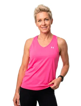 T-shirt Sans Manches Tech Knockout Pink / Prime Pink S - Under armour - FashionsVida