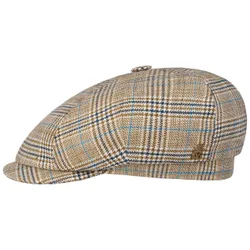 Emil Summer Check Flat Cap Zechbauer by - beige - Size: 56 cm