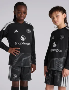 Manchester United Kids 26/27 Home Goalkeeper Long Sleeve Jersey Black 11-12Y - Adidas - FashionsVida
