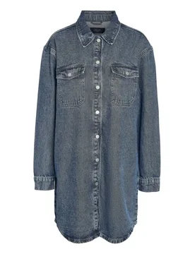 Kleid knielang - NMALVA L/S DENIM DRESS AZ351MB FWD NOOS - XS bis S - für Damen - Größe XS - blau - Frauen - female - Noisy may - FashionsVida
