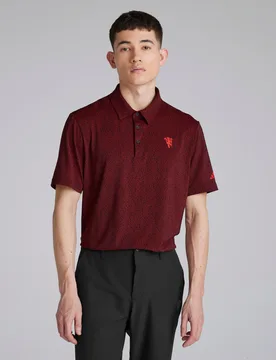Manchester United x Golf Ultimate365 Mini Bunker Polo Shirt Red M - Adidas - FashionsVida
