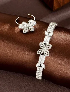 HIBRIDE Premium Ladies AAA Zirconia Ring Bracelet Set Butterfly Lens Outstanding Sense Wedding Festival Graduation Gift S-420 - Aliexpress - FashionsVida