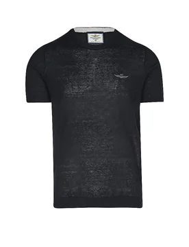 T-shirt bleu marine S - Aeronautica Militare - FashionsVida