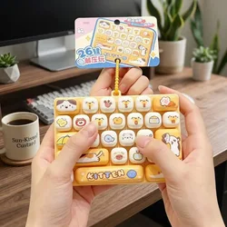 Key Decompression Button Cute Design Creative Style Mini Keyboard Pendant Small Gift Bag Hanging Ornament Keyboard Keychain