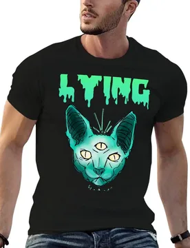 Lying cat T-Shirt t shirt for man 100 percent cotton t shirt for man g man t shirts for men T-shirt - Aliexpress - FashionsVida