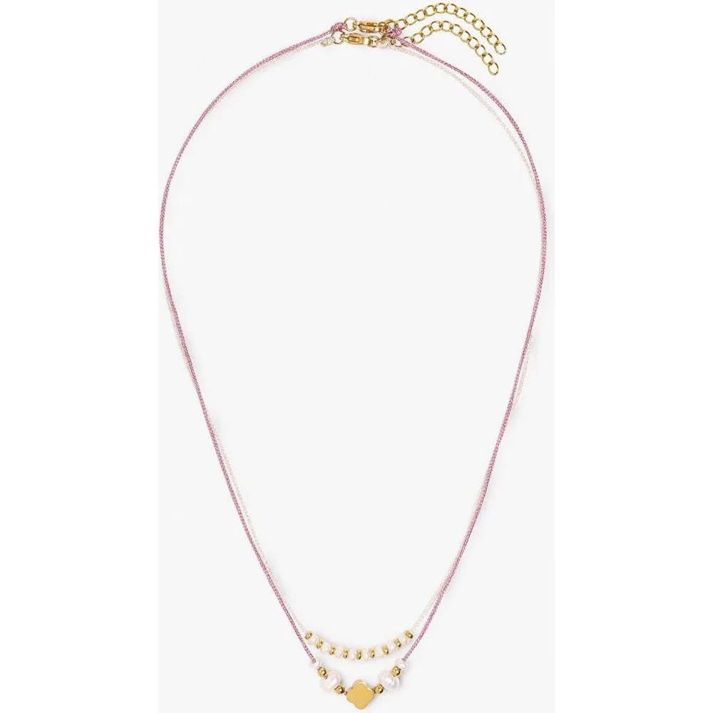 Collar de acero inoxidable corto con perlas decorativas - Parfois - FashionsVida