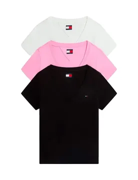 T-shirt Sans Manches Dw0dw23160 3 Unités Black / Ecru / Pink Daisy M - Tommy Jeans - FashionsVida
