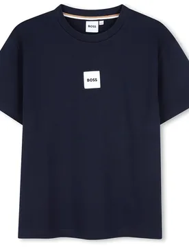 T-shirt à Manches Courtes J53604 Marine 4 Années Garçon - BOSS - FashionsVida