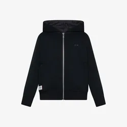 SUN68 felpa con zip bambino nero