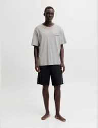 Pure Cotton Loungewear Set Light Grey male