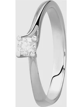 Anillo solitario Black & White de oro con diamante - El Corte Inglés - FashionsVida