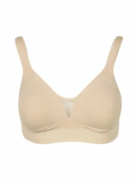 Wellness BH ohne Bügel COTTON SHAPE caramel beige 85D Damen - NINA VON C - FashionsVida