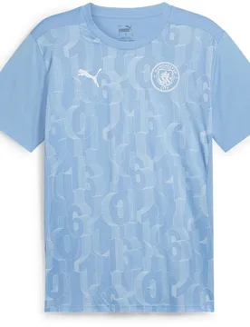 T-shirt à Manches Courtes Avant-match Manchester City Fc 24/25 Team Light Blue / White M Homme - Puma - FashionsVida