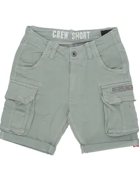 Pantalone Corto Uomo Crew Short Dusty Green - Alpha industries - FashionsVida