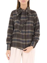 Dixie Camicia con fiocco MARRONE L