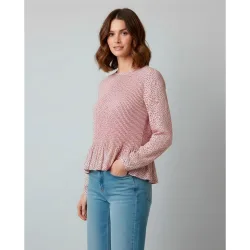 Blusa de mujer estampada plisada