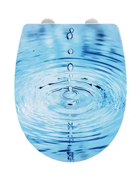WC-Sitz „Droplets Hochglanz“ mit Absenkautomatik - WENKO - FashionsVida