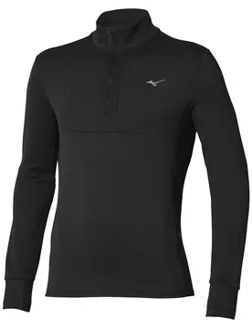 Felpa Con Mezza Zip Active Warmalite Black M - Mizuno - FashionsVida
