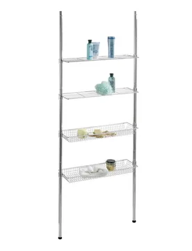 Teleskopregal Ellera mit 2 Ablagen & 2 Körben - WENKO - FashionsVida