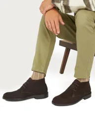 Suede Pull-on Chukka Boots Brown female